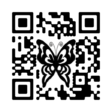 Custom QR Code: Butterfly