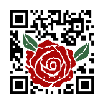 Custom QR Code showing a Rose