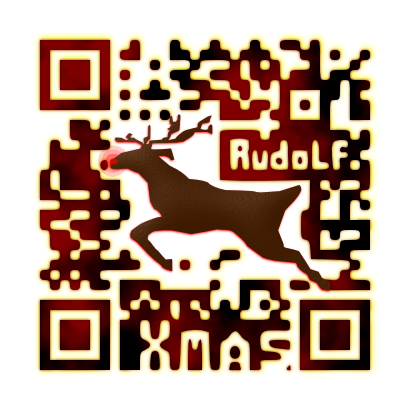 Christmas Rudolf Custom QR Code